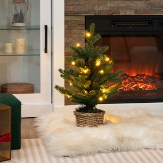 Μίνι Χριστουγεννιάτικο Δέντρο  48 cm για το Σπίτι ή το Γραφείο με Φ...