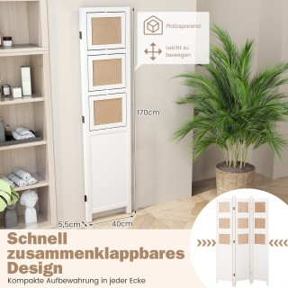 Costway  Παραβάν με Δυνατότητα Περιστροφής 360° και 9 Κορνίζες - Κα...