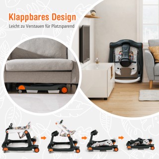 Costway  2 σε 1 Περπατούρα με Ρυθμιζόμενη Ταχύτητα και Ύψος για Μωρ...