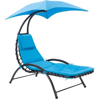 Ξαπλώστρα με Ομπρέλα Παραλίας Αιώρα Κήπου από Ατσάλι  91 x 170 x 17...