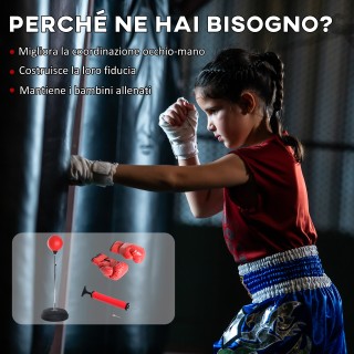 HOMCOM Σάκος Πυγμαχίας με Ρυθμιζόμενο Ύψος με Γάντια Πυγμαχίας και... HOMCOM Σάκος Πυγμαχίας με Ρυθμιζόμενο Ύψος με Γάντια Πυγμαχίας και...