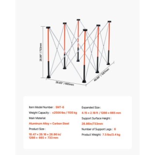 VEVOR Φορητή Πτυσσόμενη Βάση Εργασίας 1135 kg BXSGZTPPSL4F8JA6T001V0