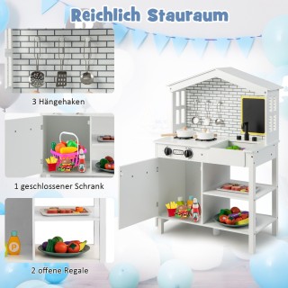 Costway Σετ Παιδικής Κουζίνας Αγροικίας με Αξεσουάρ και Πίνακα Ζωγ... Costway Σετ Παιδικής Κουζίνας Αγροικίας με Αξεσουάρ και Πίνακα Ζωγ...