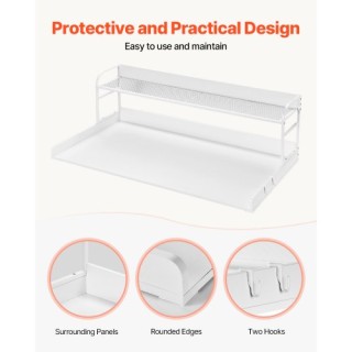 VEVOR Πάγκος Πλυντηρίου-Στεγνωτηρίου με Ράφι 54x27 Ξύλινο Κάλυμμα Π...