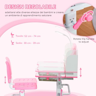 HOMCOM Τράπεζα Σχολείου για Παιδιά 6-12 Ετών Ρυθμιζόμενη με Φωτισμ... HOMCOM Τράπεζα Σχολείου για Παιδιά 6-12 Ετών Ρυθμιζόμενη με Φωτισμ...