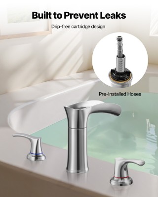 VEVOR Υδραυλικός Γεμιστήρας Μπανιέρας 3 Οπών, Ασημένιος, Διαστάσεις... VEVOR Υδραυλικός Γεμιστήρας Μπανιέρας 3 Οπών, Ασημένιος, Διαστάσεις...