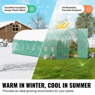 VEVOR Θερμοκήπιο Σήραγγας 27.38x9.5x7.38ft Γαλβανισμένος Σκελετός P... VEVOR Θερμοκήπιο Σήραγγας 27.38x9.5x7.38ft Γαλβανισμένος Σκελετός P...
