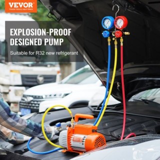 VEVOR Αντλία Κενού 1/4 HP 4 CFM & Σετ Μετρητών για Κλιματιστικά KD... VEVOR Αντλία Κενού 1/4 HP 4 CFM & Σετ Μετρητών για Κλιματιστικά KD...