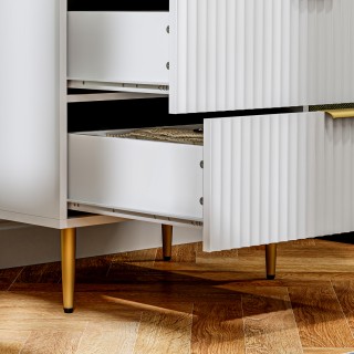 HOMCOM Συρταριέρα 4 Συρταριών Μοντέρνα με Χρυσές Λαβές, 60x40x96 ε... HOMCOM Συρταριέρα 4 Συρταριών Μοντέρνα με Χρυσές Λαβές, 60x40x96 ε...