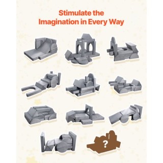 VEVOR Παιδικός Πολυμορφικός Καναπές, Γκρι ZHETSF14JTHSOMUNU001V0