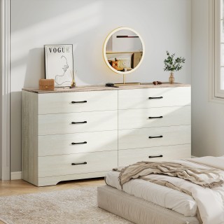 HOMCOM Συρταριέρα με 8 Συρτάρια σε Μοντέρνο Στυλ, Ξύλο, 140x40x86 ε...