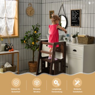 Costway  Παιδικό Σκαμπό Κουζίνας με Ρυθμιζόμενο Ύψος και Αφαιρούμεν...