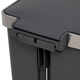 5Five Simply Smart Κάδος Απορριμμάτων με Πεντάλ και Ρόδες 45L – Γκρ...