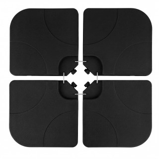 Costway Βάση ομπρέλας γεμιζόμενη με νερό ή άμμο 60 L / 68 kg, μαύρη...