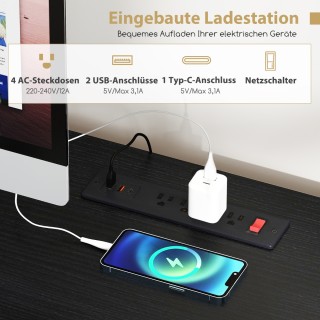 Γραφείο Υπολογιστή  με Προσαρμόσιμο Φωτισμό LED και Πολυλειτουργικό...