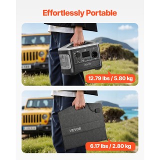 VEVOR Φορητός Σταθμός Ενέργειας 600W με 100W Ηλιακό Πάνελ και Μπατα... VEVOR Φορητός Σταθμός Ενέργειας 600W με 100W Ηλιακό Πάνελ και Μπατα...