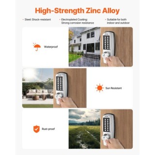 VEVOR Μηχανική Κλειδαριά Πόρτας Χωρίς Κλειδί 14 Κλειδιών με Κλειδί ... VEVOR Μηχανική Κλειδαριά Πόρτας Χωρίς Κλειδί 14 Κλειδιών με Κλειδί ...