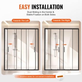 VEVOR Ημι-πλαίσιο Διπλή Συρόμενη Πόρτα Ντους Μαύρο Ματ Γυαλί SGCC ... VEVOR Ημι-πλαίσιο Διπλή Συρόμενη Πόρτα Ντους Μαύρο Ματ Γυαλί SGCC ...