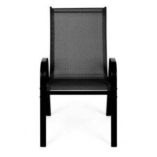 MultiGarden Σετ 2 μαύρες καρέκλες κήπου για βεράντα ή μπαλκόνι Mult...