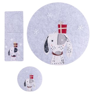 Villa dEste Home Σετ Σουπλά Θήκες Μαχαιροπήρουνα και Σουβέρ από Γκρ... Villa dEste Home Σετ Σουπλά Θήκες Μαχαιροπήρουνα και Σουβέρ από Γκρ...