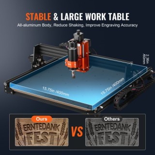 VEVOR  Μηχάνημα CNC Router 400x400x60mm, 300W, 3 Άξονες GRBL, 1200R...