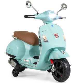 Costway Παιδική Ηλεκτρική Μοτοσυκλέτα VESPA Πράσινη με LED Φώτα & Κ...
