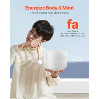 VEVOR Κρυστάλλινο Τραγουδιστικό Μπολ 8 Νότα Φ για την Καρδιακή Τσάκ...