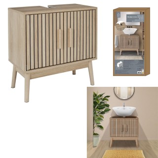 Ξύλινο Έπιπλο Μπάνιου 60 x 70 x 30 cm με Αποθηκευτικούς Χώρους HD02...