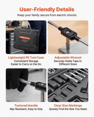 VEVOR Σετ Κολαούζων και Φιλιερών 51 Τεμαχίων, Μετρικά Μεγέθη M6–M24... VEVOR Σετ Κολαούζων και Φιλιερών 51 Τεμαχίων, Μετρικά Μεγέθη M6–M24...