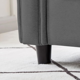 Shally Dogan Τριθέσιος καναπές με επένδυση από σκούρο γκρι ύφασμα ... Shally Dogan Τριθέσιος καναπές με επένδυση από σκούρο γκρι ύφασμα ...