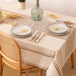 Atmosphera  Τραπεζομάντηλο  Ray Ορθογώνιο 150x250 cm, Λευκό με Σχέδ...