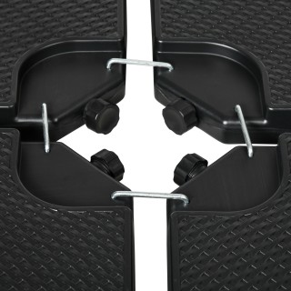 Outsunny Βάση για Ομπρέλα σετ 4 Τεμαχίων Στοιβαζόμενα με Ενσωματωμέ... Outsunny Βάση για Ομπρέλα σετ 4 Τεμαχίων Στοιβαζόμενα με Ενσωματωμέ...