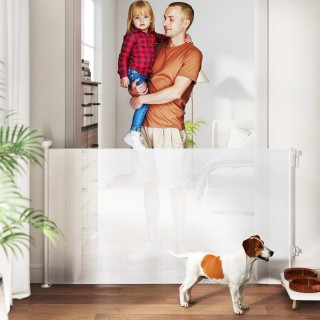 PawHut Επεκτάσιμος και Ανασυρόμενος Φράκτης για Μικρά Σκυλιά 0-140x...