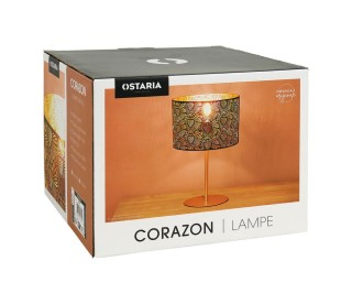 Ostaria Λάμπα Μεταλλική Corazon Μαύρη και Χρυσή -36164