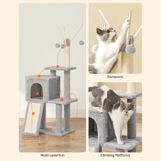 Δέντρο Γάτας - Ονυχοδρόμιο Πολλαπλών Επιπέδων Υψους 118 cm Ανοιχτό... Δέντρο Γάτας - Ονυχοδρόμιο Πολλαπλών Επιπέδων Υψους 118 cm Ανοιχτό...