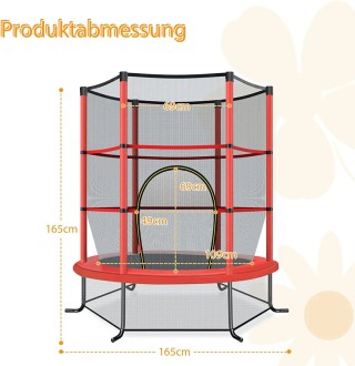 Costway Παιδικό Τραμπολίνο με Δίχτυ Ασφαλείας και Ελαστικά Σχοινιά... Costway Παιδικό Τραμπολίνο με Δίχτυ Ασφαλείας και Ελαστικά Σχοινιά...