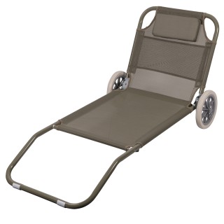 Galileo Ξαπλώστρα θαλάσσης με ρόδες, δομή από ανθρακοχάλυβα, κάθισμ...