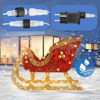 BAKAJI Τάρανδος Ρένα με Φωτιζόμενο Έλκηθρο Εξωτερικού Χώρου 8 Λειτο...