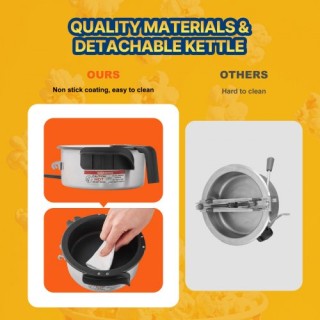 VEVOR Κόκκινη Επιτραπέζια Μηχανή Παραγωγής Ποπ Κορν 480W 4 Oz TSBMH...