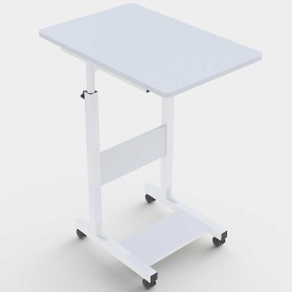 BAKAJI Ρυθμιζόμενο Τραπέζι Γραφείου Υπολογιστή με Ρόδες Λευκό για ... BAKAJI Ρυθμιζόμενο Τραπέζι Γραφείου Υπολογιστή με Ρόδες Λευκό για ...