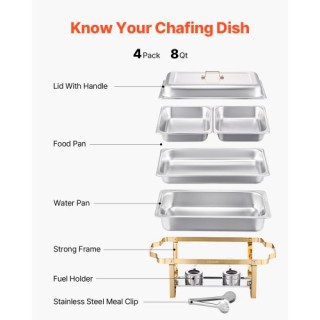 VEVOR 8 Qt Rectangle Chafing Dish Buffet Set ZFXBXGSTGK4J10ULXV0 VEVOR 8 Qt Rectangle Chafing Dish Buffet Set ZFXBXGSTGK4J10ULXV0