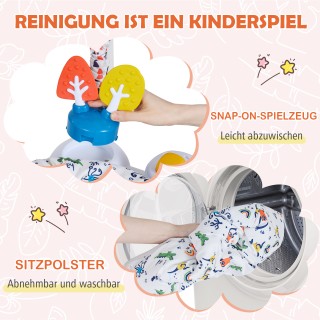 Costway Παιδικό Κουνιστό και Πηδηχτό Κάθισμα σε Πορτοκαλί χρώμα με ...