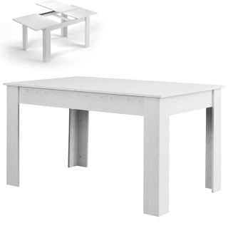 Shally Dogan  Επεκτεινόμενο Τραπέζι Φαγητού 90x140 έως 190 cm Λευκό...