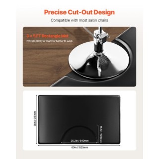 VEVOR Ορθογώνιο Στρώμα Κομμωτηρίου 1525 x 915 mm 23mm Πάχος SLDFXD7...