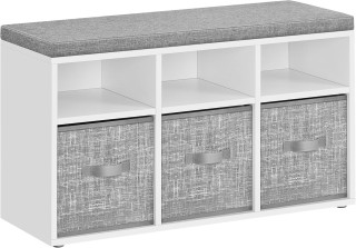 VASAGLE Πολυλειτουργικός πάγκος παπουτσιών με αποθηκευτικά κουτιά κ... VASAGLE Πολυλειτουργικός πάγκος παπουτσιών με αποθηκευτικά κουτιά κ...