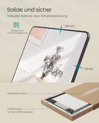 Ορθογώνιος Ολόσωμος Καθρέφτης με Μεταλλικό Πλαίσιο 120x40 cm Μαύρο ... Ορθογώνιος Ολόσωμος Καθρέφτης με Μεταλλικό Πλαίσιο 120x40 cm Μαύρο ...