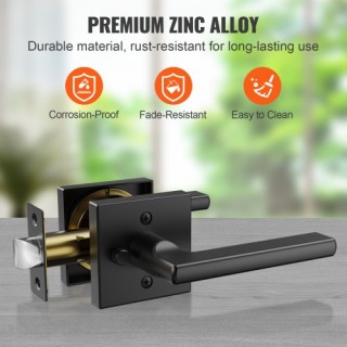 VEVOR Λαβή Πόρτας 5ΤΜΧ Μαύρη Τετράγωνη Εσωτερική Αντιστρέψιμη YSMJS...