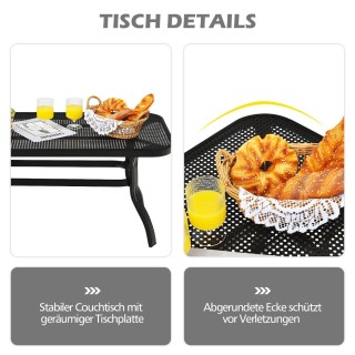 Costway  Σετ Εξωτερικού Χώρου Διθέσιου Καναπέ με Τραπέζι Καφέ - Άνε...