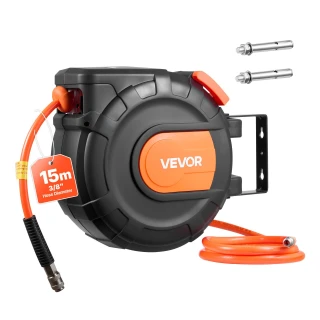 VEVOR Automatic PVC Air Compressor Winder 15m with 180° Rotation Floor... VEVOR Automatic PVC Air Compressor Winder 15m with 180° Rotation Floor...