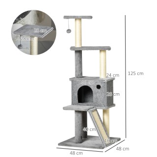PawHut Δέντρο για γρατζούνισμα πολλαπλών επιπέδων με σπιτάκι, σκάλα... PawHut Δέντρο για γρατζούνισμα πολλαπλών επιπέδων με σπιτάκι, σκάλα...